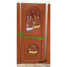ประตูไม้สักบานเดี่ยว รหัส D87
